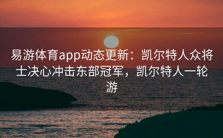 易游体育app动态更新：凯尔特人众将士决心冲击东部冠军，凯尔特人一轮游  第2张